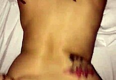 Skinny latina in hotel room