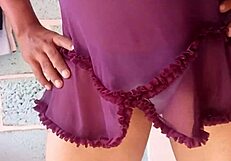 Wearing My Lover's Shiny Blue Panties In The Usa