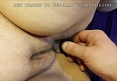 Pleasuring Her BBW Pussy With A Homemade Vibrator