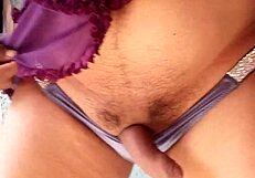 Wearing My Lover's Shiny Blue Panties In The Usa