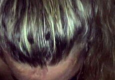 blonde bbw slurping on big black cock?