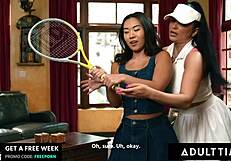 adult time - bratty stepbae kimmy kimm seduces milf romi rain to stay home and play with her pussy