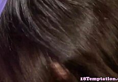 Stepsister teen cocksucking and tugging dick in reality