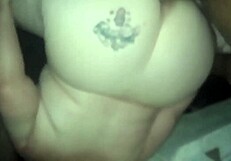 Doggystyle escape attempt fails, pinned for interracial fuck.