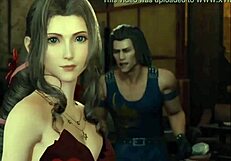 Aerith and Tifa entertain horny goons in this FF7R scene with clothes ripped 😏