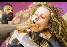 tattoed couple fucks hard with anal play