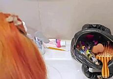 Depraved Stepfather Forces Cute Latina Daughter to Blowjob in Public KFC Restaurant, Cums on Her Wet Tits!