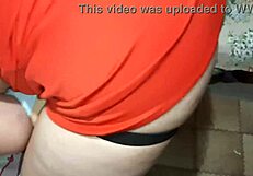 we take turns with her skinny skirt outfit