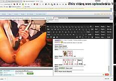 the huge dildo with tits is used in an intense session.