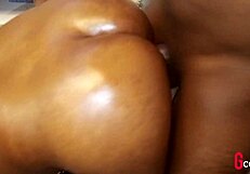 Feeling Every Thrust in Oily Doggystyle with His Massive Cock