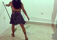 lazy employee chats with coworker, then boss's stepson joins for hot sex at work