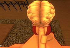 roblox girl sucks small cock of royal boyfriend in handjob session