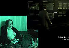 brunette with glasses and long hair plays naked alan wake 2 part 12 showing big natural tits and tattoo