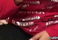 desperate plumper rescued by pervert and rewards him with blowjob and sex.