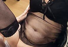 Amateur Homemade Behind Scenes: Couple Fucking Intensely in Stockings