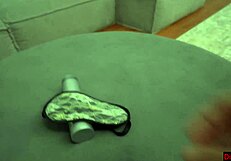 Blindfolded wife enjoys threesome creampie with friend and Katty West in pantyhose