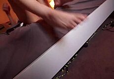 Look at this amazing morning masturbation from a horny blonde neighbor