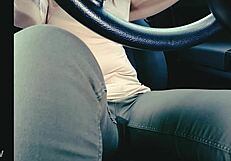 older sister wets herself in jeans stuck in traffic