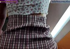 public elevator blowjob leading to facial cum! intense humiliation!