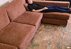 Boss Catches Girlfriend In Lesbian Threesome With Redhead