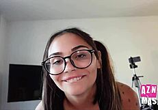 Intense Quickie With 18yo Kaia Martin Bent Over For Cum Facial