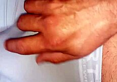 Tight Shorts Hiding Hard Cock in Public Outdoor