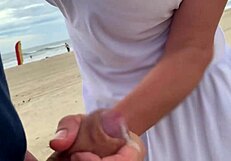 Busty Stranger Milf Made Me Cum In Front Of Everyone! Handjob From Big Tits Pov In Public Outdoor Spot With Cumshot