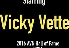 Horny coed Vicky Vette sucks teacher's big dick!