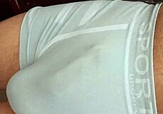 Tight Shorts Hiding Hard Cock in Public Outdoor