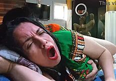 Indian Stepmother Bent Over in Homemade Video Gets Rough Doggystyle Fucking by Stepson in Taboo Roleplay