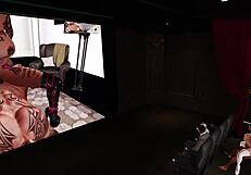 The screening room welcomes visitors for daily movie sessions