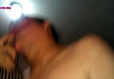 i'm a latina bbw in lingerie giving footjob with my big tits out