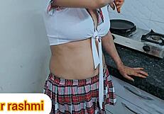 hot sexy nurse hardcore doggy style kitchen sex