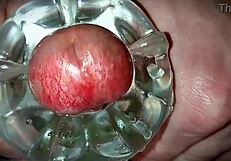 Watch this close up oozing cum from young solo masturbation with toys