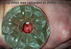 Watch this close up oozing cum from young solo masturbation with toys