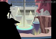 Blonde And Redhead In Flashing Lesbian Threesome Animation Part Two