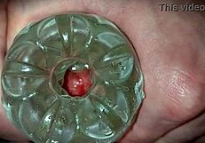 Watch this close up oozing cum from young solo masturbation with toys