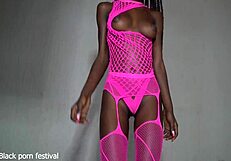 oh man, this hot skinny ebony nympho with those endless legs is just chillin' on my cock all evening