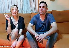 stranger fucks me in front of hubby, cumming inside