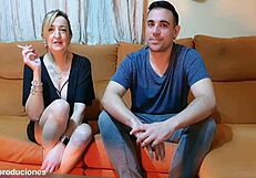 stranger fucks me in front of hubby, cumming inside