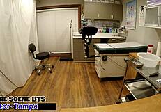 The doctor turns this brunette into his moaning sex slave with toys and creampie