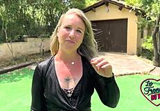 marie the somptueuse milf hints at loving double penetration in lingerie with french flair