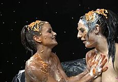 do these nasty lesbians covered in food turn you on while fingering?