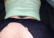 i love my step-sister's fat curvy ass in leggings, bent over for homemade cowgirl pov with monster cock