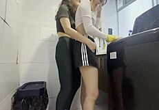 Blonde Latina Craves Pulling Down Best Friend's Shorts For Intense Lesbian Sex.