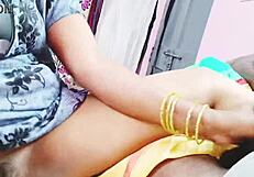 Indian Wife Cheats with Husband's Friend, Dirty Talking Tight Fucking