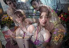 AI-generated florist gets fucked hard by her boss in outdoor doggystyle! She takes every thrust deep.