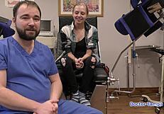 dr tampa conducted ava siren's first gyno exam. the petite blonde spread her pussy in latex gloves for a detailed pov inspection.