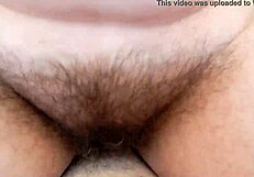 hairy mature chubby riding fat pussy with legs spread 😏