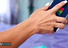 Angel Young Gets Hired By Flashing Her Big Tits To Her Boss.